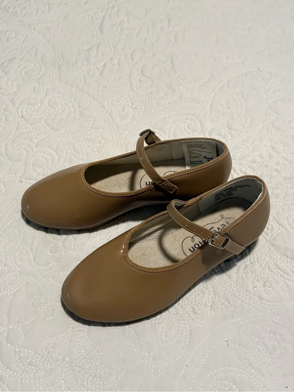 Revolution Mary Jane Dance Tap Kids Shoes in‎ Nude Tan style 826